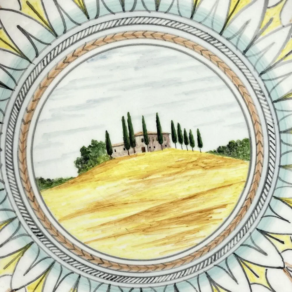 3 Lot Bottega D'Arte A Andreucci Montalcino Italy Ceramic Decorative Plates 10